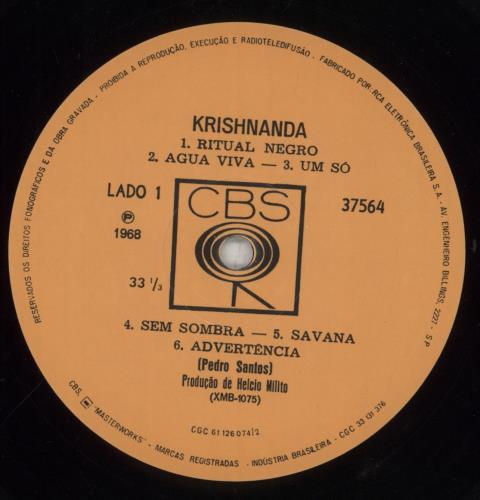 Pedro Santos Krishnanda vinyl LP album (LP record) UK 3SFLPKR856084