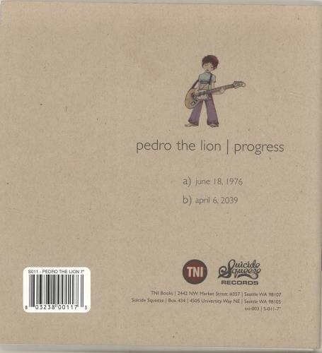 Pedro The Lion Progress - 1st 7" vinyl single (7 inch record / 45) US QFD07PR693672