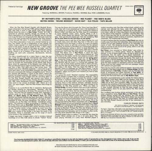 Pee Wee Russell New Groove vinyl LP album (LP record) UK PHMLPNE868041