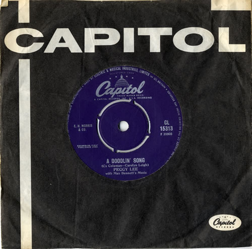 Peggy Lee A Doodlin' Song 7" vinyl single (7 inch record / 45) UK PEG07AD613893