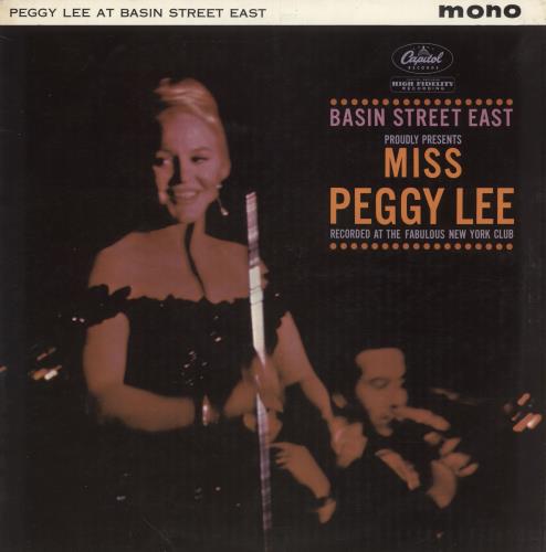 Peggy Lee Basin Street East vinyl LP album (LP record) UK PEGLPBA452433
