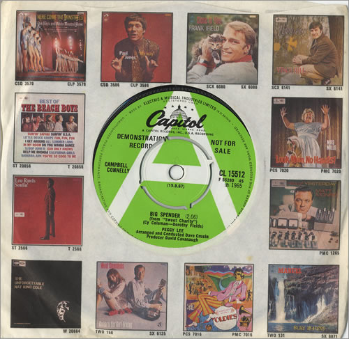 Peggy Lee Big Spender 7" vinyl single (7 inch record / 45) UK PEG07BI468422