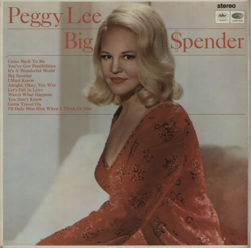 Peggy Lee Big Spender vinyl LP album (LP record) UK PEGLPBI619029