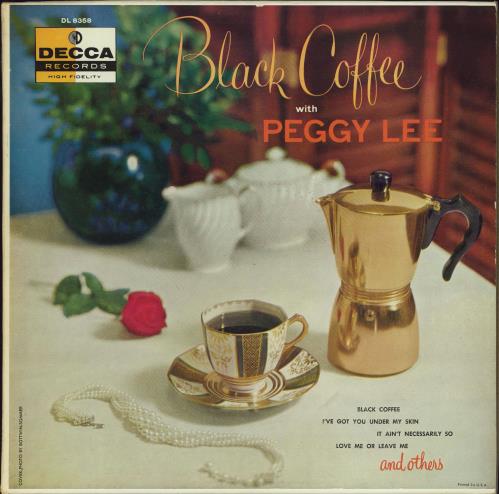 Peggy Lee Black Coffee vinyl LP album (LP record) US PEGLPBL768441