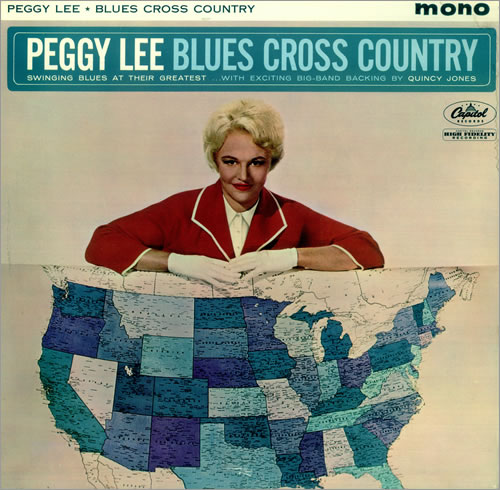 Peggy Lee Blues Cross Country - Sample vinyl LP album (LP record) UK PEGLPBL452408
