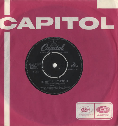 Peggy Lee Is That All There Is? - 4pr 7" vinyl single (7 inch record / 45) UK PEG07IS520890