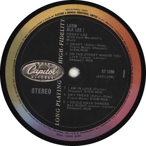Peggy Lee Latin Ala Lee! vinyl LP album (LP record) UK PEGLPLA376638