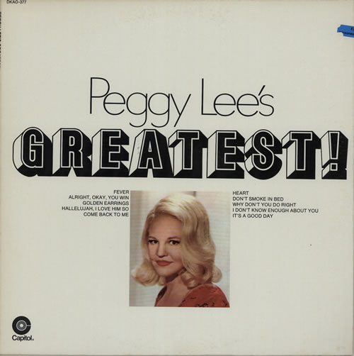 Peggy Lee Peggy Lee's Greatest! vinyl LP album (LP record) US PEGLPPE627987