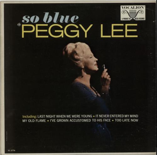Peggy Lee So Blue vinyl LP album (LP record) US PEGLPSO654665