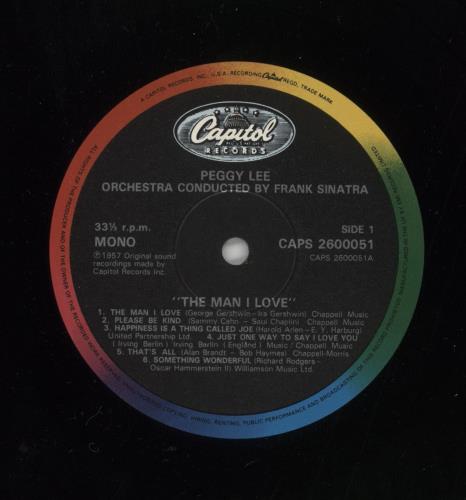 Peggy Lee The Man I Love - Factory Sample vinyl LP album (LP record) UK PEGLPTH863840