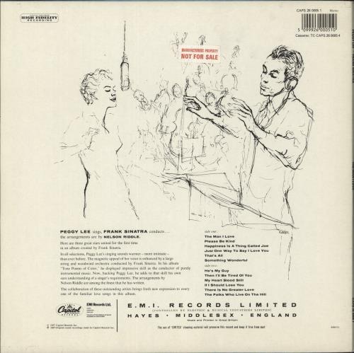 Peggy Lee The Man I Love - Factory Sample vinyl LP album (LP record) UK PEGLPTH863840