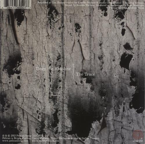 Pelican Deny The Absolute - Clear/Grey Swirl Vinyl - Signed 7" vinyl single (7 inch record / 45) US P4L07DE863978