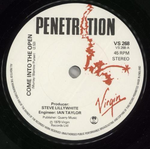 Penetration Come Into The Open 7" vinyl single (7 inch record / 45) UK PEN07CO78208