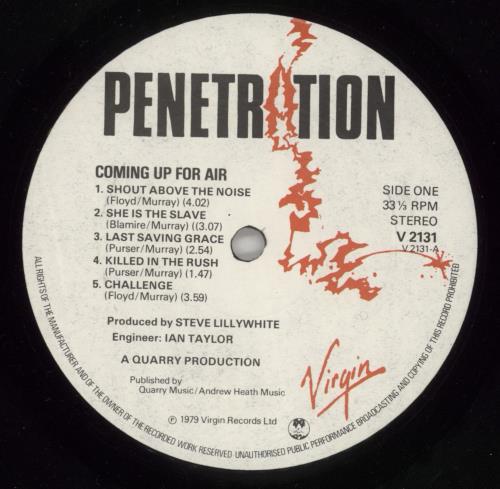 Penetration Coming Up For Air - Shrink - EX vinyl LP album (LP record) UK PENLPCO784309