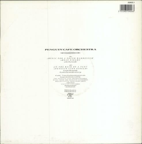 Penguin Cafe Orchestra Music For A Found Harmonium 12" vinyl single (12 inch record / Maxi-single) UK PA412MU779443