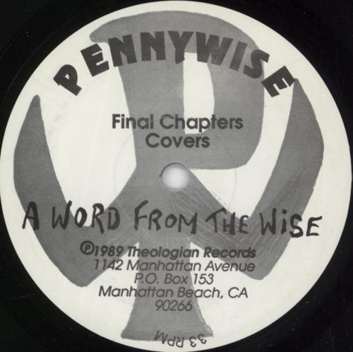 Pennywise A Word From The Wise 7" vinyl single (7 inch record / 45) US PNY07AW870540