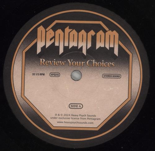 Pentagram Review Your Choices vinyl LP album (LP record) Italian PE8LPRE866390