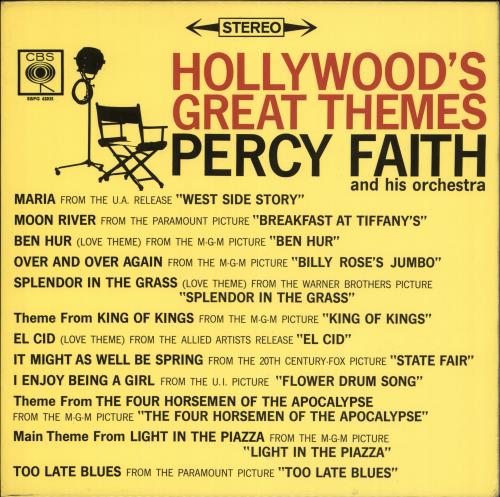Percy Faith (Jazz) Hollywood's Great Themes vinyl LP album (LP record) UK PFHLPHO708794