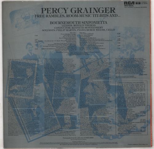 Percy Grainger Free Rambles, Room-Music Tit-Bits And... vinyl LP album (LP record) UK PJWLPFR730311