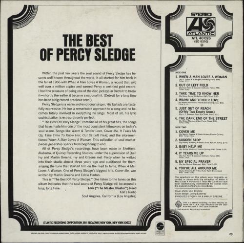 Percy Sledge The Best Of Percy Sledge vinyl LP album (LP record) Yugoslavian PSLLPTH765481