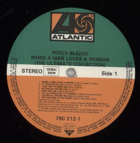 Percy Sledge The Ultimate Collection vinyl LP album (LP record) UK PSLLPTH01910