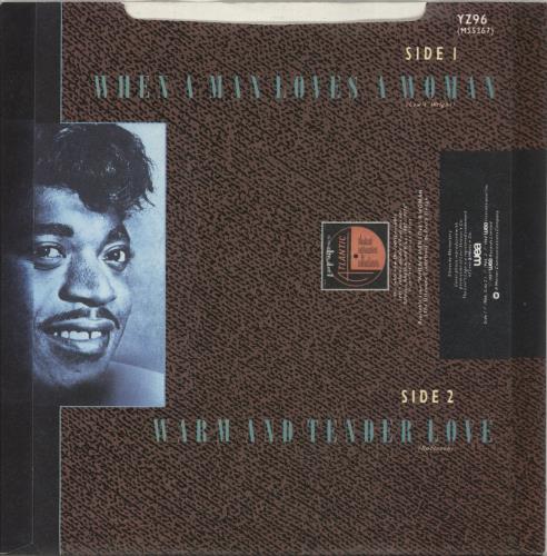 Percy Sledge When A Man Loves A Woman + Sleeve 7" vinyl single (7 inch record / 45) UK PSL07WH601237