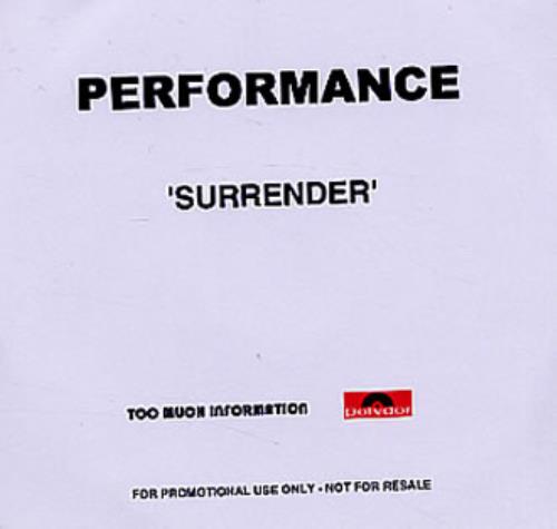 Performance Surrender CD-R acetate UK PC4CRSU347088