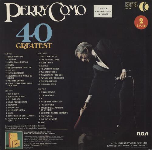 Perry Como 40 Greatest - French pressing 2-LP vinyl record set (Double LP Album) French PA92LGR785643