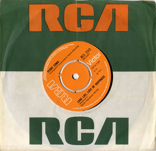 Perry Como Long Life, Lots Of Happiness 4pr 7" vinyl single (7 inch record / 45) UK PA907LO573142