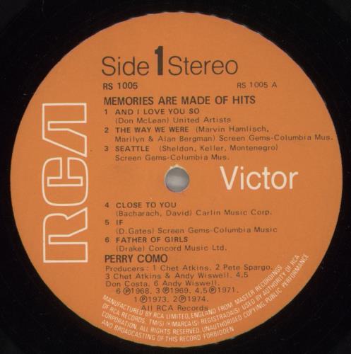 Perry Como Memories Are Made Of This vinyl LP album (LP record) UK PA9LPME425969