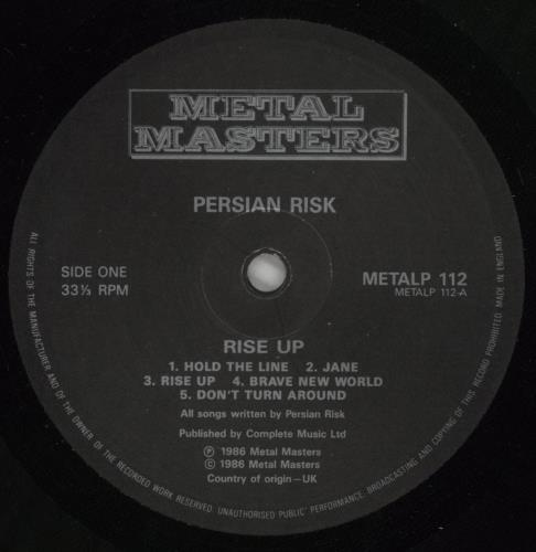 Persian Risk Rise Up vinyl LP album (LP record) UK PSRLPRI654307