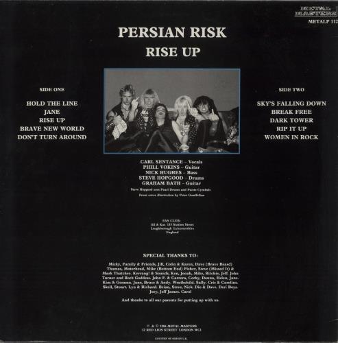Persian Risk Rise Up vinyl LP album (LP record) UK PSRLPRI654307