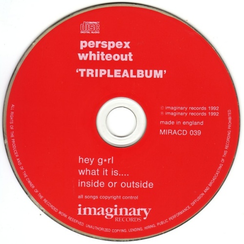 Perspex Whiteout Triplealbum CD single (CD5 / 5") UK PY6C5TR538928
