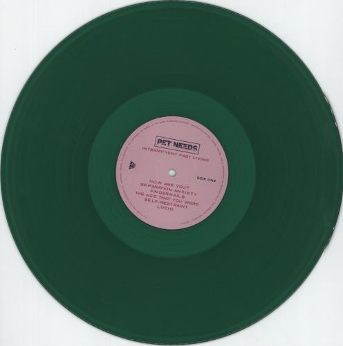 Pet Needs Intermittent Fast Living - Green Vinyl - Autographed vinyl LP album (LP record) UK -E6LPIN880870