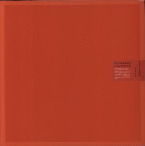 Pet Shop Boys A Red Letter Day - Red Vinyl + Sealed 12" vinyl single (12 inch record / Maxi-single) UK PSB12AR82618
