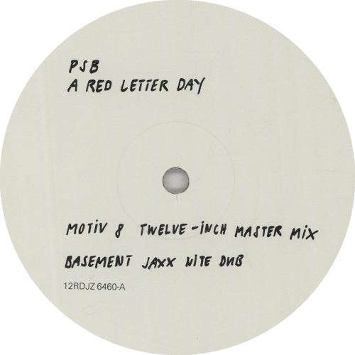 Pet Shop Boys A Red Letter Day 12" vinyl single (12 inch record / Maxi-single) UK PSB12AR146526
