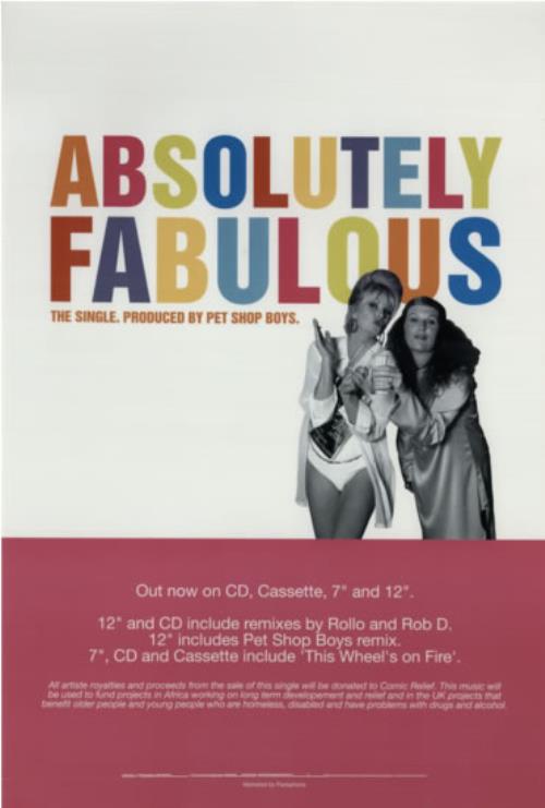 Pet Shop Boys Absolutely Fabulous poster UK PSBPOAB36070