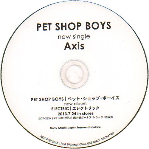 Pet Shop Boys Axis CD-R acetate Japanese PSBCRAX659867