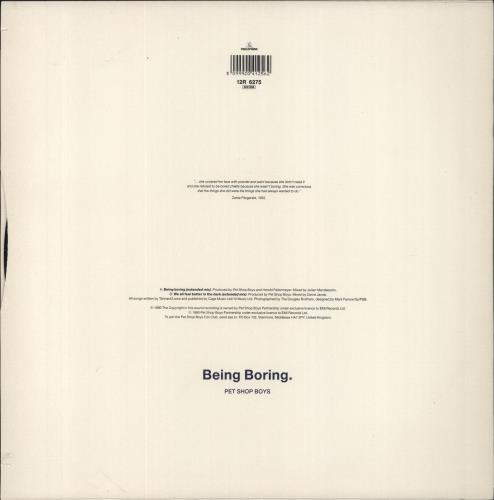 Pet Shop Boys Being Boring 12" vinyl single (12 inch record / Maxi-single) UK PSB12BE04230