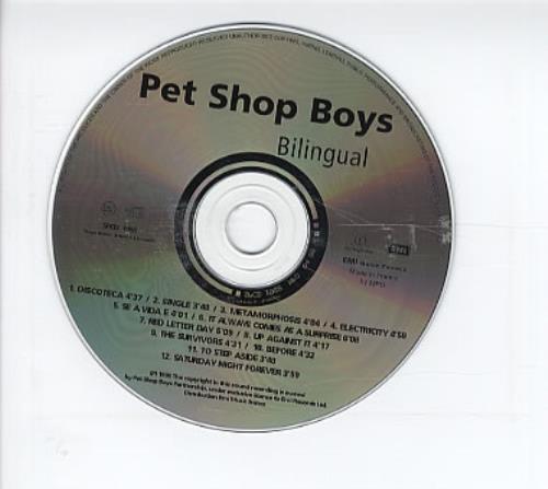 Pet Shop Boys Bilingual CD album (CDLP) French PSBCDBI73265