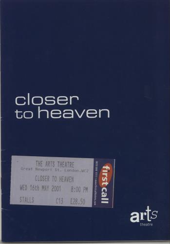 Pet Shop Boys Closer To Heaven + Ticket Stub tour programme UK PSBTRCL685237