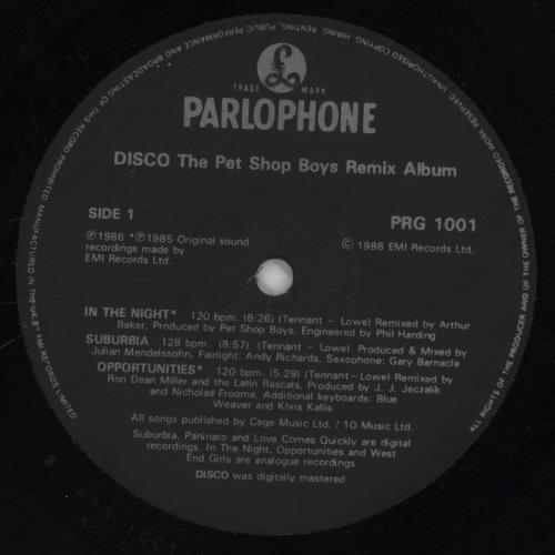 Pet Shop Boys Disco - VG vinyl LP album (LP record) UK PSBLPDI860626