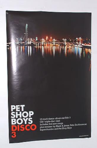 Pet Shop Boys Disco 3 poster UK PSBPODI241813