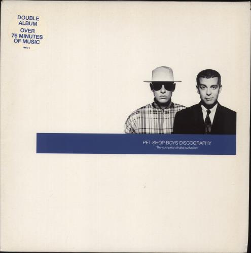 Pet Shop Boys Discography - The Complete Singles Collection - Hype Sticker - EX 2-LP vinyl record set (Double LP Album) UK PSB2LDI596805