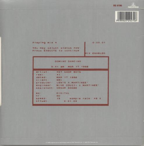 Pet Shop Boys Domino Dancing - double p/s 7" vinyl single (7 inch record / 45) UK PSB07DO30573