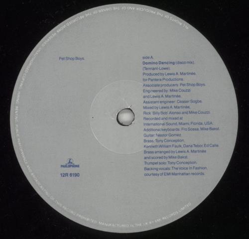 Pet Shop Boys Domino Dancing 12" vinyl single (12 inch record / Maxi-single) UK PSB12DO29247