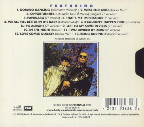 Pet Shop Boys Essential CD album (CDLP) US PSBCDES108469