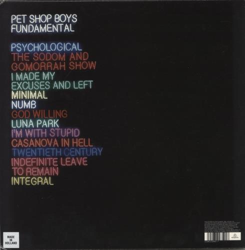 Pet Shop Boys Fundamental - EX vinyl LP album (LP record) UK PSBLPFU880882