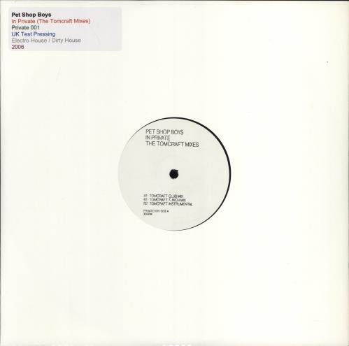 Pet Shop Boys In Private - The Tomcraft Mixes 12" vinyl single (12 inch record / Maxi-single) UK PSB12IN369068