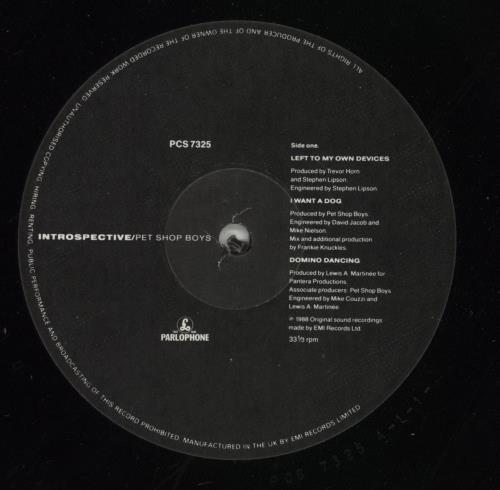 Pet Shop Boys Introspective - stickered p/s vinyl LP album (LP record) UK PSBLPIN692397